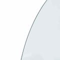 vidaXL Krbová sklenená doska polkruhová 800x500 mm