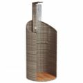 vidaXL Vonkajšia sprcha sivý 100x100x241,5 cm polyratan a akácia