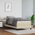 vidaXL Matrac s taštičkovými pružinami stredná tvrdosť krémový 80x200x20 cm umelá koža