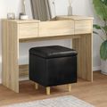 vidaXL Ottoman s Úložným Priestorom Čierny 40 x 40 x 45 cm Umelá koža