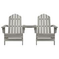 vidaXL Záhradné stoličky Adirondack+stolík, jedľový masív, sivé