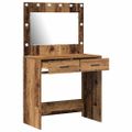 vidaXL Toaletný stolík Staré drevo 78,5 x 41 x 135 cm Kompozitné drevo