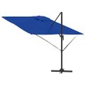 vidaXL Roma Parasol Modrá 286 x 284 x 265 cm Hliník a polyester