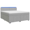 vidaXL Posteľ boxspring s matracom Svetlosivá 160 x 200 cm Látka