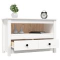 vidaXL TV skrinka biela 79x35x52 cm masívna borovica