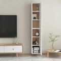 vidaXL TV skrinky 2 ks, lesklé biele 30,5x30x90 cm, kompozitné drevo