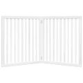 vidaXL Brána pre psa skladacia 2 panely biela 160 cm topoľové drevo