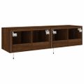 vidaXL TV nástenné skrinky s LED svetlami 2 ks hnedý dub 60x35x31 cm