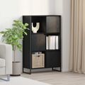 vidaXL Knižnica 68 x 30 x 108.5 cm Kompozitné drevo Čierny dub