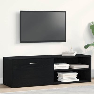 vidaXL TV skrinka, čierny dub, 120x34x37 cm, umelé drevo