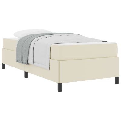 vidaXL Rám postele s matracmi Krémová 100 x 200 cm látka