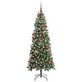 vidaXL Umelý vianočný stromček Zelená 180 cm PVC, plast a oceľ