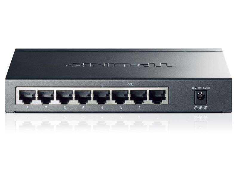 TP-Link TL-SG1008P 8xGB (4xPOE) 64W Desktop bezventilátorový prepínač / prepínač 8x 10/100/1000Mbps/ 4x PoE/ 53W /
