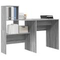 vidaXL Stôl Sivý Sonoma Kompozitné drevo 131,5 x 50 x 106,5 cm