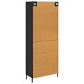 vidaXL Highboard Čierny dub 69,5 x 34 x 180 cm Kompozitné drevo
