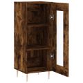 vidaXL Komoda dymový dub 34,5x34x90 cm spracované drevo
