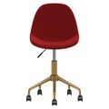 3086111 vidaXL Swivel Dining Chairs 6 pcs Wine Red Velvet(3x333501)
