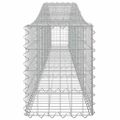 vidaXL Oblúkový gabionový kôš 400x30x40/60 cm pozinkované železo