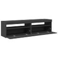 vidaXL TV skrinky 2 ks s LED svetlami sivé 75x35x40 cm