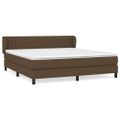 vidaXL Boxspring posteľ s matracom tmavohnedá 180x200 cm látka