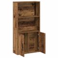 vidaXL Knižnica staré drevo 60x24x120 cm kompozitné drevo