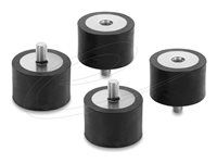 Delock - Vibration damper - M6 x 1 mm, 30 mm priemer, 20 mm výška, s vnútorným a vonkajším závitom - čierna (balenie 4)