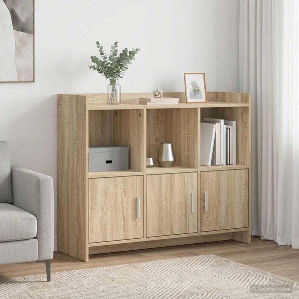 vidaXL Servírovacia skriňa Dub sonoma 98,5 x 33 x 80 cm