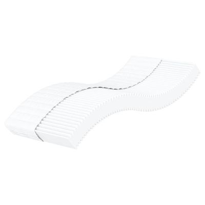 vidaXL Penový matrac biely 100x220 cm tvrdosť H2 H3
