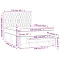 vidaXL Posteľný rám boxspring s matracom čierny 140x190 cm zamat