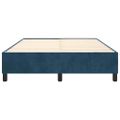vidaXL Posteľný rám s boxspringom tmavomodrá 140x190 cm zamat