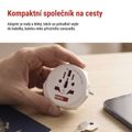 Cestovný univerzálny adaptér EMOS P0055E pre cizinkov do strednej Európy