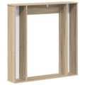 vidaXL Rám krbu Dub sonoma 100 x 20 x 100 cm Kompozitné drevo
