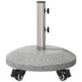 vidaXL Granito výplň slnečníka s kolieskami pre tyče 4-5 cm 27.2 kg