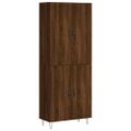 vidaXL Vysoká skrinka hnedý dub 69,5x34x180 cm spracované drevo