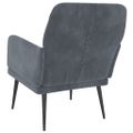 vidaXL Kreslo tmavosivé 62x79x79 cm zamat