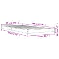 vidaXL Posteľný rám hnedý dub 75x190 cm kompozitné drevo a kov