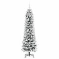 vidaXL Umelý vianočný stromček Biela 180 cm PVC, kov a plast