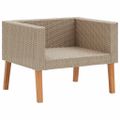 vidaXL 5-dielna záhradná sedacia súprava+podložky, polyratan, béžová