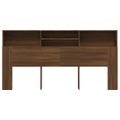 vidaXL Čelo postele so skrinkou hnedý dub 200x19x103,5 cm