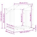 vidaXL Regál na krbové drevo s pláštenkou 100,5x80,5x110,5 cm