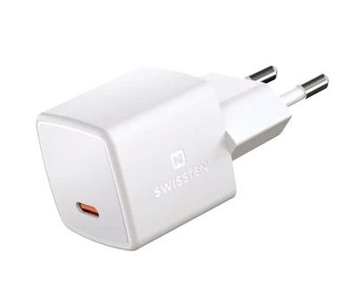 SWISSTEN MINI SIEŤOVÝ ADAPTÉR GaN USB-C 25W POWER D