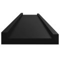vidaXL Nástenné police 4 ks, čierne 100x9x3 cm