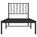 vidaXL Kovový rám postele s čelom čierny 75x190 cm