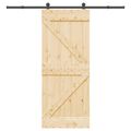 vidaXL Posuvné dvere NARVIK Prírodná a čierna 85 x 210 cm (213,5 cm)