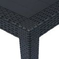 vidaXL Záhradný stôl plastový ratanový vzhľad 150x90x72 cm antracit