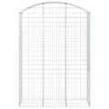 vidaXL Oblúkový gabionový kôš 150x50x200/220 cm pozinkované železo