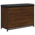 vidaXL Lavička na topánky s vyklápacou zásuvkou hnedý dub 82x32x56 cm