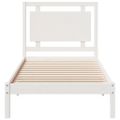 vidaXL Extra dlhá posteľ bez matraca biela 90x220 cm masívne drevo