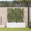vidaXL Záhradný kvetináč 3 ks Biela 120 x 40 x 143 cm PP