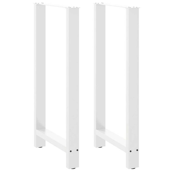 vidaXL Nohy barového stola, biele, 2 ks, 60 x (110-111) cm, oceľové